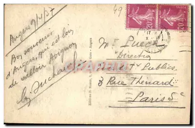 Angers — Le Mail — Edições R. Rumaux — Verso