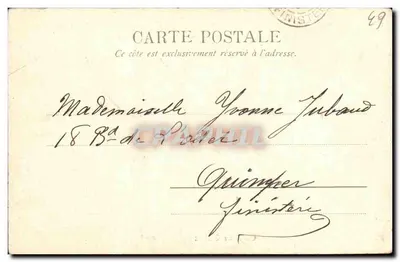 Ingang van het kasteel — Angers — uitgever L. Chez Maman Lavalon, n° 2836 — Achterkant