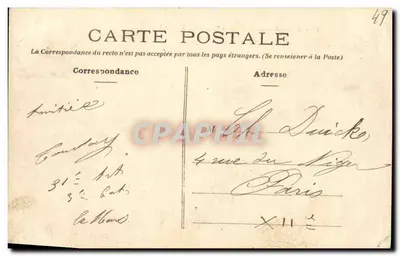 Angers — Zamek — Statua króla Renego — Wydawca: Marchande, nr 22 — Rewers