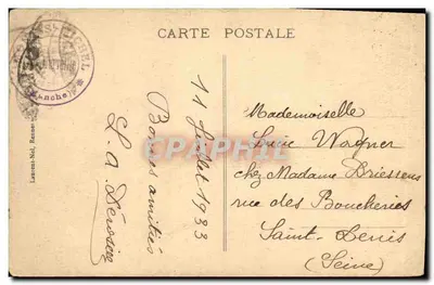 Le Mont-Saint-Michel — La Basilique abbatiale — éditeur impr. sur la carte n°3887 — Achterkant