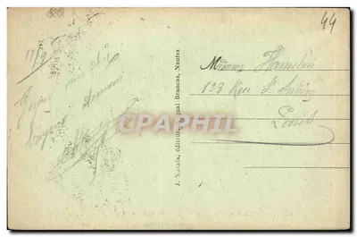 NANTES - Les Douves et les trois Tours du Château de la Duchesse Anne — J. Navais, éditeur, Nantes, n°142 — Verso
