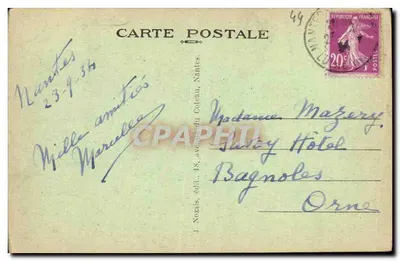 NANTES — La Entrada del Castillo de la Duquesa Ana — Mozais — Reverso