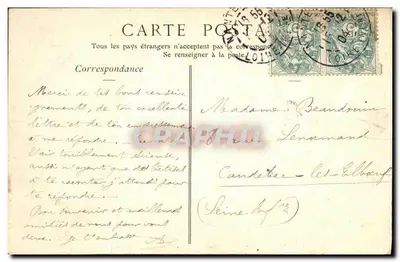 NANTES — Widok na port z Sainte-Anne — wydawca Carnal (nr 104) — Rewers