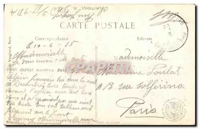 Lampernisse (Belgio) — La Chiesa distrutta dagli obici tedeschi — L. C. H. Parigi n°228 — Verso