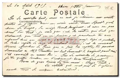 Aspach-le-Haut — Église bombardée par les Allemands le 29 décembre 1914 — J. B. Schmidt & Fils, éditeurs à Hettorf — Verso