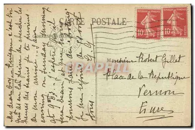Revigny (Meuse) — Rue de la Paix após o bombardeio de 6 a 13 de setembro de 1914 — A. Humbert foto-dép. & McDiriar — Verso