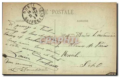 Igreja de Beaumont — Lorena — Gerdolle et Briquet, editores, Toul — Verso