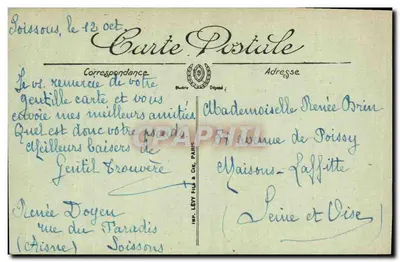 Ruiny Wojny Wielkiej — Soissons — Ogólny widok ku katedrze — LL — n°501 — Rewers