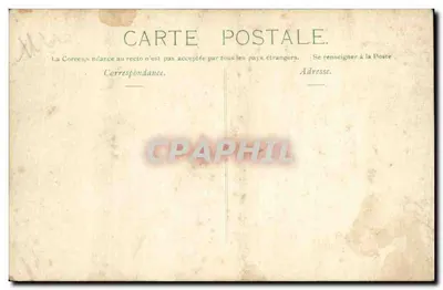 Grupo de soldados — uniformes militares — carta postal anônima — Verso