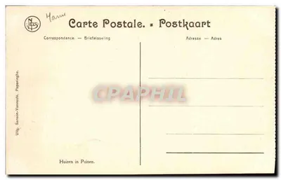 Ruínas de Ieper — 1914-18 — N.ELS — Verso