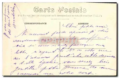 Wojna Europejska 1914 — spalona miasto — Wydawnictwo J. Pongyoret, Le Mans — Rewers