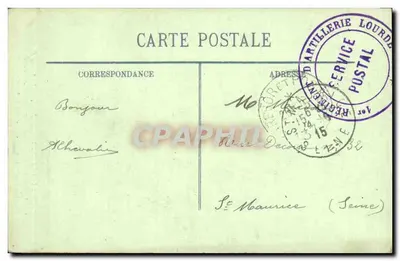 Reims — Destruição da guerra 1914-1915 — Cliché M. Lavergne — Verso