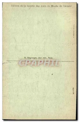 Cartolina d'epoca Militaria Parigi Hotel des Invaildes Museo dell'armata I nostri martiri per il diritto della patria Joseph Aubert 1916 — Verso