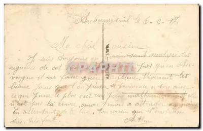 Soldado en uniforme leyendo un periódico — La Shawords, París, n° 2357/14 — Reverso