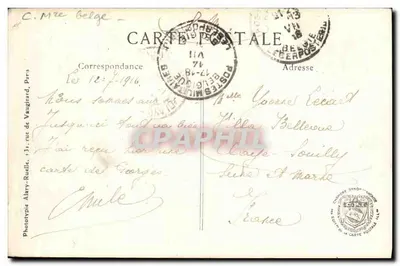 La Panne (Belgia) — Ogólny widok z domu Króla — L.C.H. Paris, n°470 — Rewers