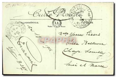 Ypres — Katedra — Statua Vandenpeerebcom, cudownie uniknęła zniszczenia — Vlédé Paris n° 38 — Rewers