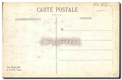 Thann (Alsacia francesa) — Faubourg du Rhin bombardeado por los alemanes — Guerra 1914-1916 — Reverso