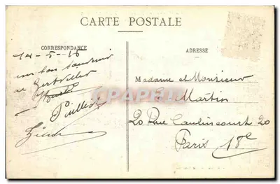 Gerbéviller — gebombardeerd door Duitsers — R. Bertain, uitgegeven door Lunéville — Achterkant
