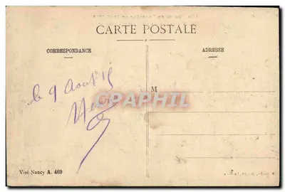 Deinville-sur-Lorraine — Vue intérieure d'un bâtiment détruit — E. Bastien, lib.-édit., Lunéville (n° 1) — Verso