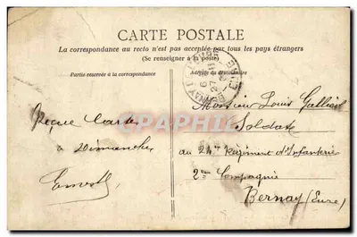 Scena w kwaterze — Wyruszanie na służbę kwatery — Héliotypie Dugas et Cie, Nantes — Rewers