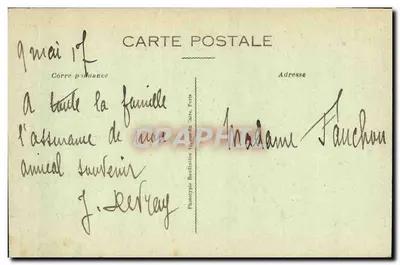 Ruínas da Place d'Armes em Roye — 1917 — Phot-Express - Yibé-Paris — Verso