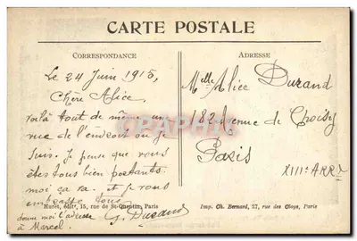 विलर्स-अ-बूइस — युद्ध 1914-1915 के दौरान बमबारी से नष्ट हुई खेती — पेरिस नंबर 230 — पीछे