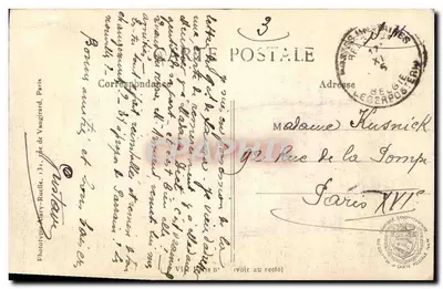 Ypres — O campanário das Halles após o bombardeio — L.C.H. Paris n°225 — Verso