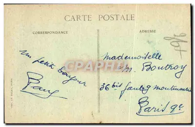 Arras — Wnętrze katedry — Bombardowanie 26 czerwca 1915 — E. Ruff — Rewers