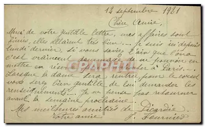 Méharicourt po Wielkiej Wojnie — Les Quatre Coins — Léon Caron, Éditeur — Rewers