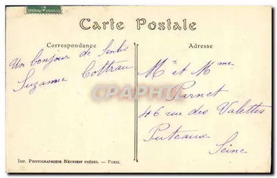 Senlis — Rue de la République po przejściu Niemców (wrzesień 1914) — Royer, 22, rue Cail, Paryż. — Rewers