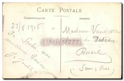 Senlis — Zniszczenia spowodowane przez Niemców w 1914 — wydawnictwo G. Gicquel, Marsylia — Rewers