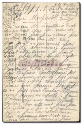 Interior destruído de uma catedral — Quadro dedicado pelo Kaiser ao seu velho amigo Martin Luther — Carta postal — Verso