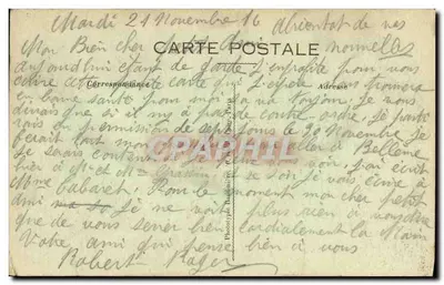 Uma fazenda destruída perto de Hardecourt — Ofensiva franco-inglesa da Somme — Visé Paris 1097 — Fot. Express — Verso