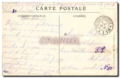 Beaumetz-les-Loges — A Prefeitura — P.-de-C. — N° 25 — Guerra 1914-1915 — Verso