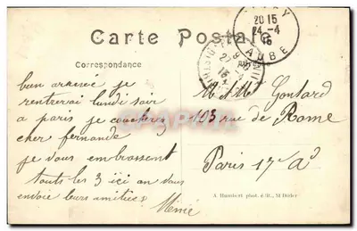 Revigny (Meuse) — A rua de Vitry e o hotel de cidade após o bombardeio — 2. Batalha da Marne 6 ao 12 Setembro 1914 — Verso