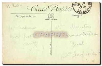 Arras — Rue Saint-Nicolas — Edição Fernand Benolt — Verso