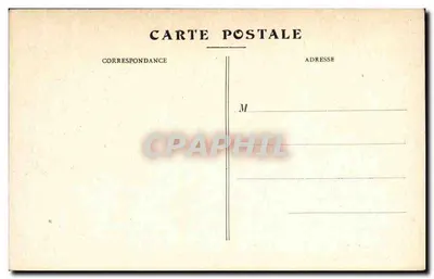 Soissons — Katedra w listopadzie 1918 — Rysunek wyciągnięty z Ilustrowanych Przewodników Michelin po Polach Bitewnych — Rewers
