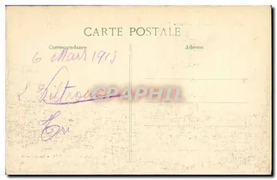 Batalha da Marne — Praça e Rua de Vitry — Sermaize-les-Bains — A. Gauthier, Edit., Saint-Dizier — Verso