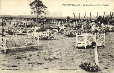 Proyart (Somme) — Cemitério Militar Francês — Edit. Tourneur à Proyart