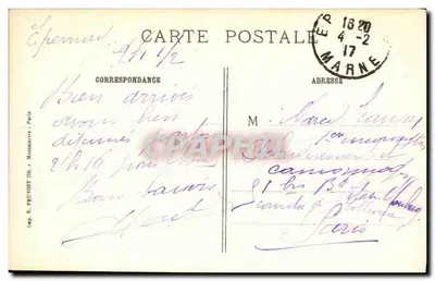 Jonchery (Marne) — As ruínas após os terríveis bombardeios — Visé Paris 509 — Verso