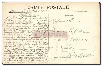 Barricada alemã no vilarejo — CHAULNES (Somme) — Visé à Paris No. 284 — Verso