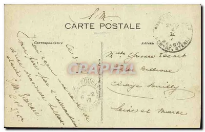 Wnętrze Kościoła, ostatni bombardowanie — Loo-les-Furnaux — D. du Goyer, wyd. 1914-16 — Rewers