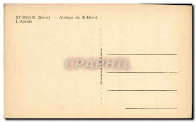 Abbaye de St-Denis — Absydę — Héloïse Gravure & Cie, Mâcon — Rewers
