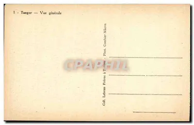 Tanger — Vista geral — Lebrun Frères em Tanger — Verso