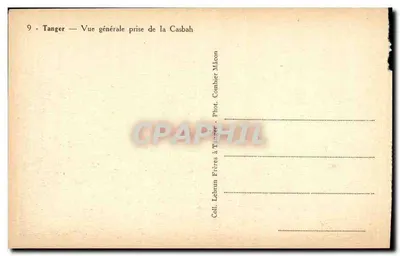 Tanger — Vista geral tirada da Casbah — Coleção Lebrun Frères em Tanger — Verso
