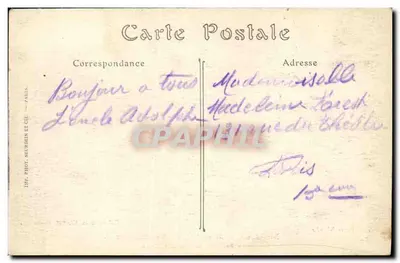 Bombardowanie Reims przez Niemców — Rue Ferrand — Visé Paris N° 130 — Zbiór H. GEORGE. Reims — Rewers