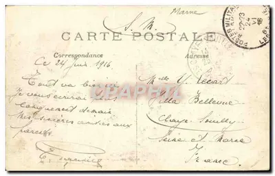 Pargny-sur-Saulx — Batalha da Marne — Phot-Express — Verso