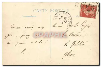 Heiltz-le-Maurupt — Ayuntamiento destruido durante la batalla de la Marne — A. Gaulfier, Saint-Bliac — Reverso