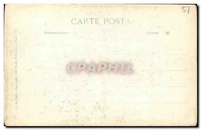 Reims — La Catedral — Parte izquierda de la fachada después del bombardeo — E. Le Dafey, Impr. 187, Rue Sébastopol, Paris — Reverso