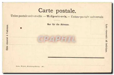 Bilhete postal antigo Aldelboden Grd Hotel Adelbaden — Verso